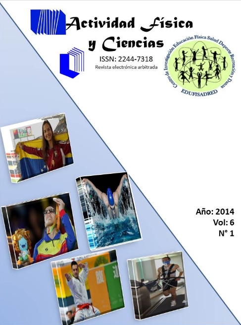 					Ver Vol. 6 Núm. 1 (2014): Avances en el campo de la actividad física, el deporte y la recreación. ISSN (digital) 2244-7318
				