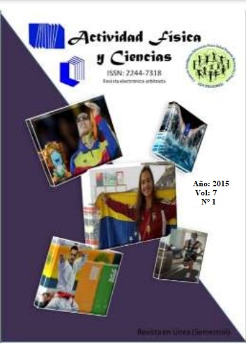 					Ver Vol. 7 Núm. 1 (2015): Ciencias Aplicadas a la  Psicología y a la Gerencia Deportiva. ISSN (digital) 2244-7318
				
