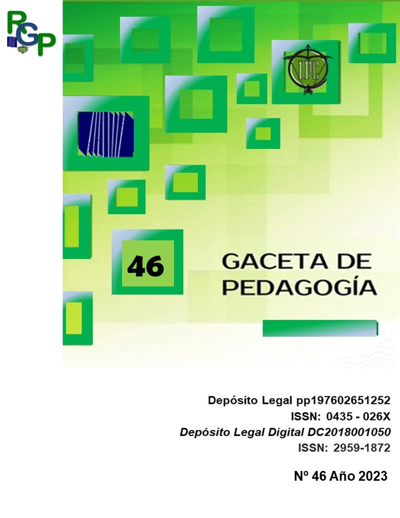 					Ver Núm. 46 (2023): GACETA DE PEDAGOGÍA
				