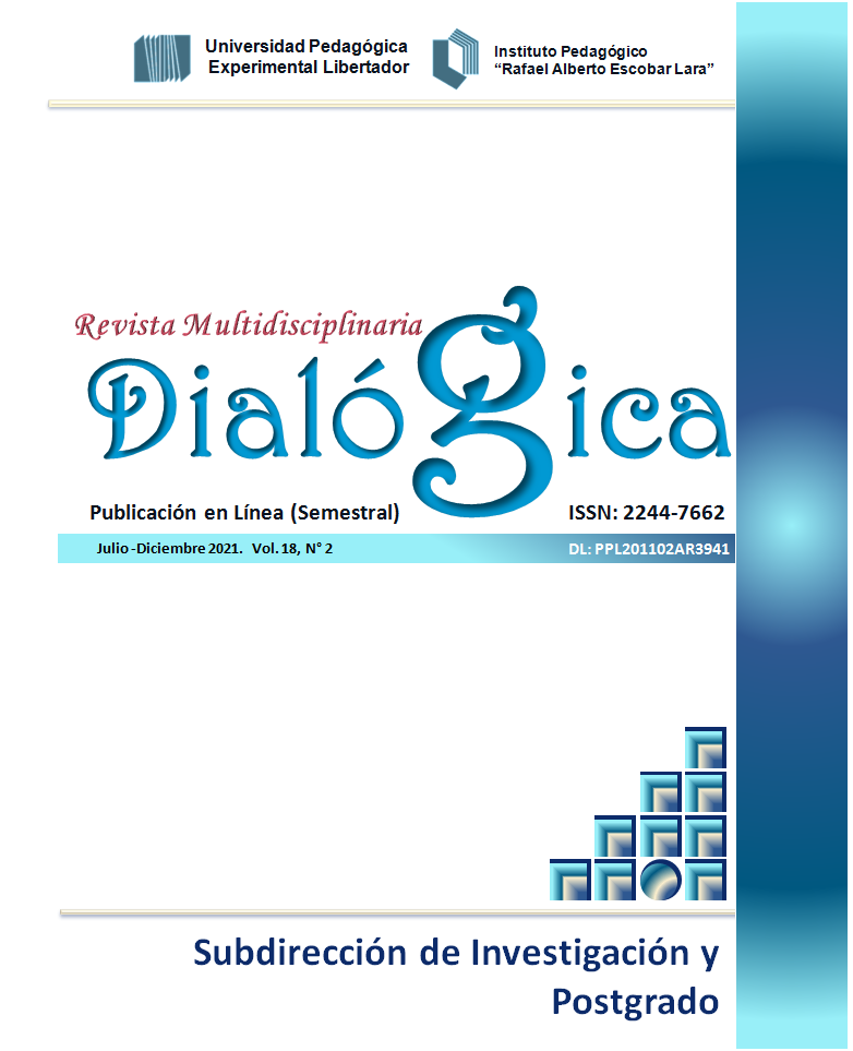 					Ver Vol. 18 Núm. 2 (2021): Dialógica Revista Multidisciplinaria Julio- Diciembre Vol. 18, N° 2
				