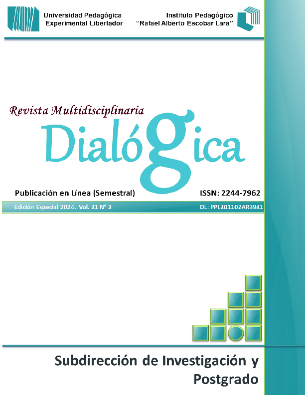 					View Vol. 21 No. 3 (2024): Dialógica, Revista Multidisciplinaria (Edición Especial)
				